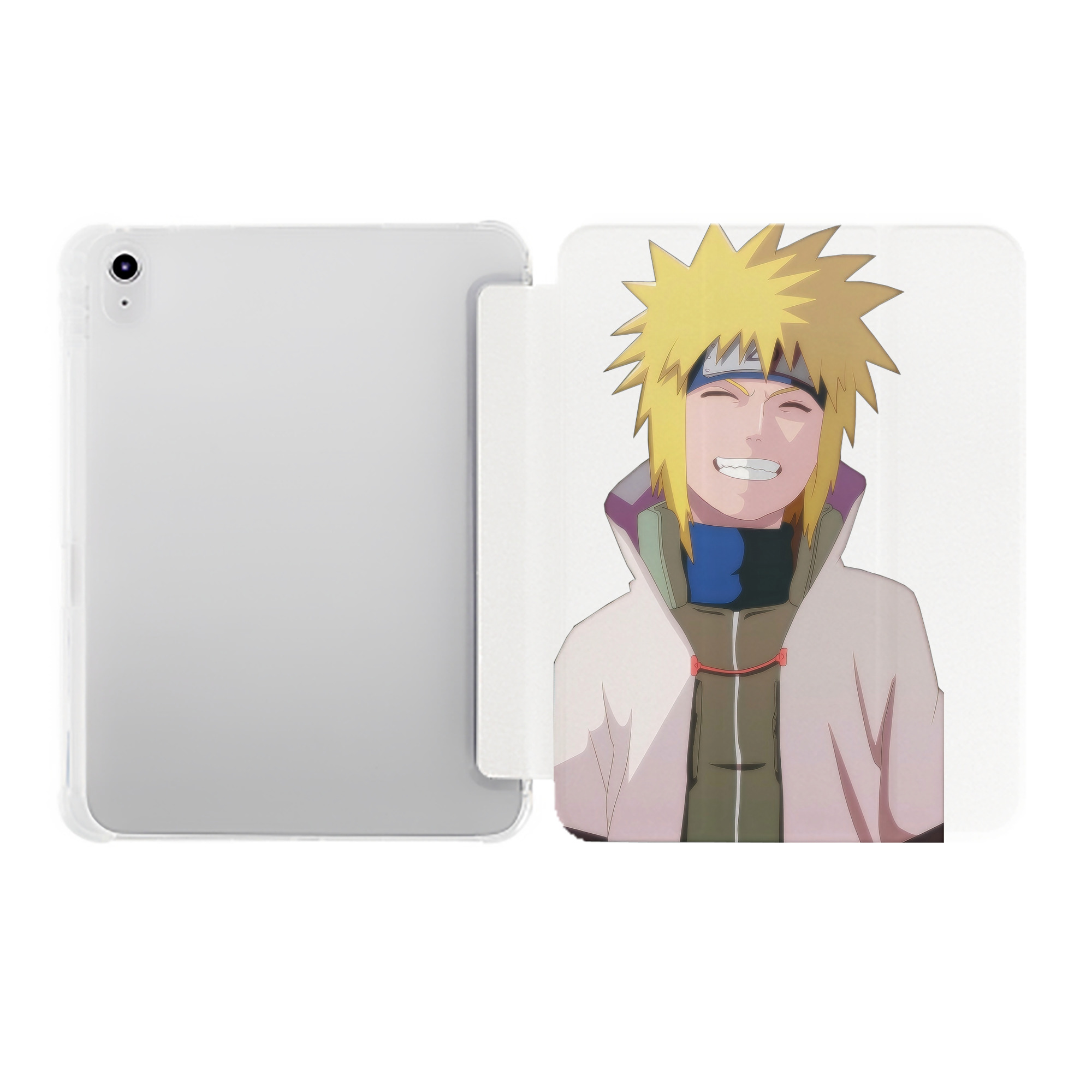 （画像用） NARUTO -ナルト- 波風 ミナト Namikaze Minato IPad ケース ペン収納付き 三つ折りスタンド PUレザー×シリコン 対応機種9.5/10.5/10.9インチ